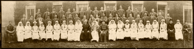Staff of Freemasons War Hospital No. 2, Fulham Palace April 1919