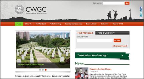 Commonwealth War Graves Commission home page